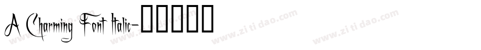 A Charming Font Italic字体转换